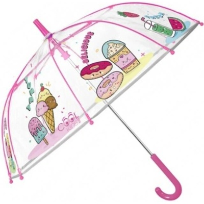 Perletti Cool Kids "Gelati" 15656 detský reflexný transparentný dáždnik