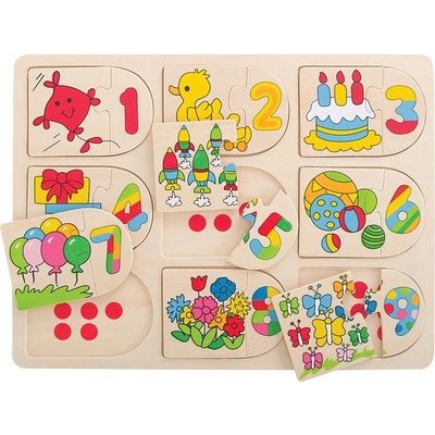 Bigjigs Toys Obrázkové počítací puzzle – Zboží Mobilmania