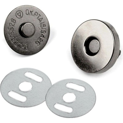 Pro Háčkování Magnetické zapínání kulaté 18 mm, černý nikl – Zboží Mobilmania