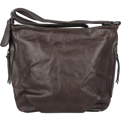 Opravdu velká tmavěcrossbody kabelka ROMINA D570 hnědá