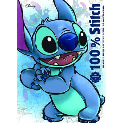 100% Stitch. Mandale, iluzje optyczne, scenki do kolorowania. Art. Therapy. Disney