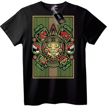NOONEBRAND Тениска Ацтекски Слънчев Бог - 2XL, White