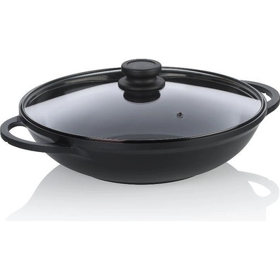 Kela Уок тиган KELA ATURA с две дръжки, керамично покритие и капак - Ø32 х h8.5 см (KELA 15174)