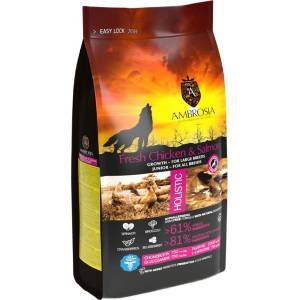 AMBROSIA Puppy & Growth Large Breeds Chicken & Salmon 12 кг