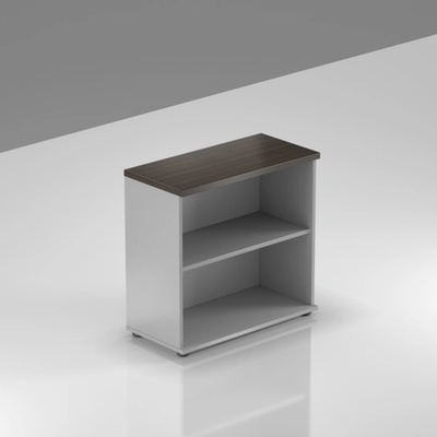 Nábytek Designový cz SB280 07 - Kancelářský regál Komfort, 80x38,5x76 cm, bez dveří , kaštan/šedá – Zboží Mobilmania