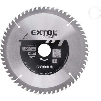 EXTOL CRAFT 19110 Pílový kotúč 210x1,4x30 mm 60 zubov