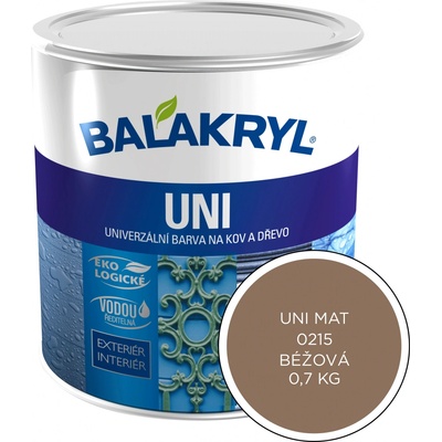 Balakryl UNI Mat na kov a drevo 0,7 kg - 0215 béžová