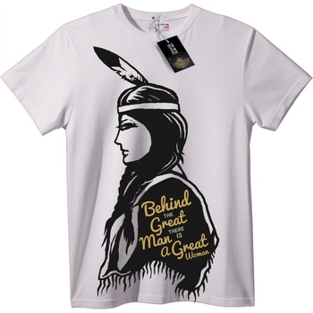 NOONEBRAND Тениска за силната жена зад силния мъж - 2XL, White