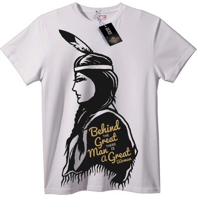 NOONEBRAND Тениска за силната жена зад силния мъж - 2XL, White