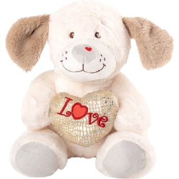Image 1 of Амек Тойс Плюшена играчка Амек Тойс - Куче със сърце, бяло, 24 сm (030615-1)