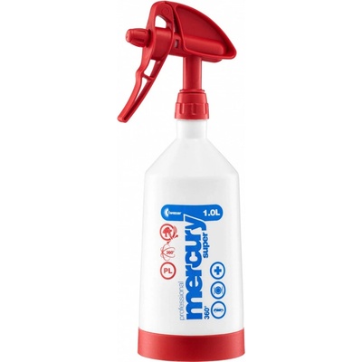 KWAZAR ručný dvojčinný Mercury Super Pro+ 360° 1l červený