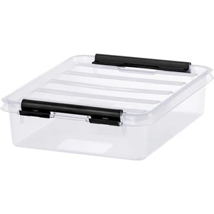 SMARTSTORE Пластмасова кутия за съхранение, 1 литър, с черни дръжки, SMARTSTORE "Classic 1", прозрачна 3520070 (3520070)