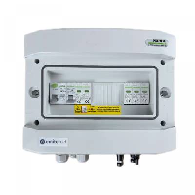 EM-937N_DCAC Разпределителна кутия DCAC, IP65, SPD DC Noark 1000V тип 2, 2 x PV верига, 2 x MPPT, SPD AC Noark тип 2, 20A 1-F, RCD 40A/300mA (EM-937N_DCAC)