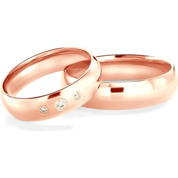 Image 1 of SAVICKI Сватбени халки: розово злато, полукръгъл профил. 5 мм