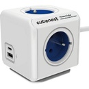 Cubenest PowerCube Extended USB PD 20W, A+C, 4× zásuvka, 1,5 m, biela/modrá 6974699971405