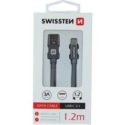 Swissten 71521202 USB - USB-C, 1,2m, šedý