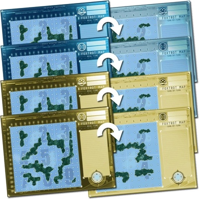 Matagot Разширение за настолна игра Captain Sonar: Foxtrot Map