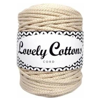 Polyesterová šňůra Lovely Cottons 3mm - Lněná světlá