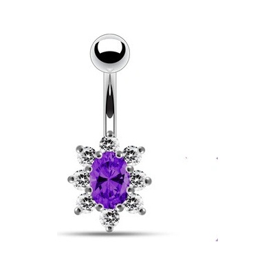 Šperky4U stříbrný piercing do pupíku BP01002-CA