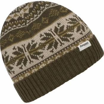 Bergans Jacquard Beanie Dark Olive Green/Olive Green/Chalk Sand UNI Шапка за ски (3017-25315)