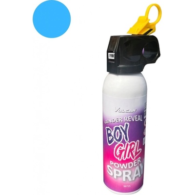 Modrý prášek ve spreji Gender reveal Boy or Girl Kluk nebo holka 96716