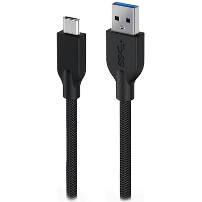 Genius CC-A2CC-3A USB-A na USB-C, 3A, QC3.0, opletený, 150cm, černý