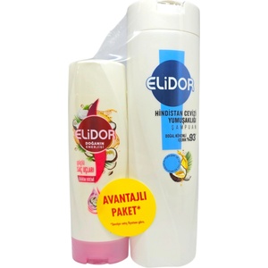 ELIDOR, Комплект шампоан 400мл Coconut Softness + балсам 200мл Guclu Sac Uclari