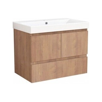 InterCeramic Pvc Шкаф за баня bettino-75 с керамична мивка 5953w-76cm - модел 9047-75 (9047-75+УМИВ. 5953w-76cm)