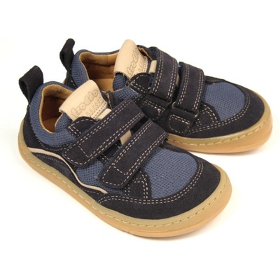 Froddo Barefoot textilní tenisky BF D-Velcro Dark blue modré – Zboží Mobilmania