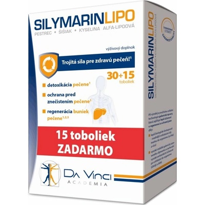 Silymarin Lipo Da Vinci Academia 30+15 kapsúl