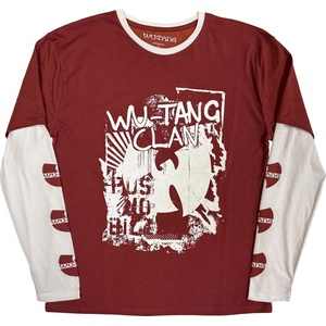 Wu-Tang Clan Graffiti (Sleeve Print Layered) Тениска с дълъг ръкав Red & White M (WTCLLST27MRW02)