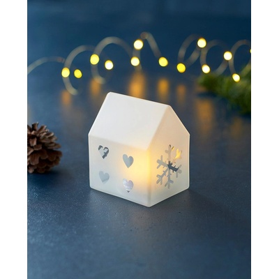 Sirius Svítící domeček Santa House Frosted 10 cm