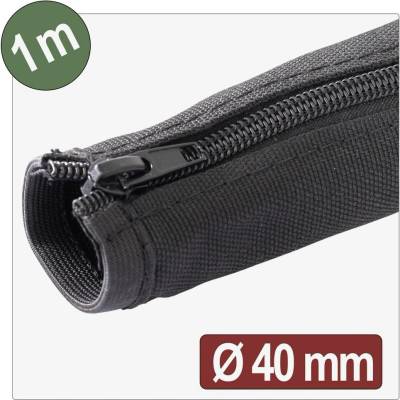 Quadrios 25CA763 25CA763, ochranný oplet polyester, 40 mm (max), čierna, 1 m
