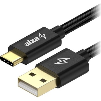 AlzaPower APW-CBTC2030B AluCore Charge USB-A to USB-C 2.0, 3m, černý