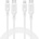 Spigen Essential Fast Charging USB-C to Lightning Cable PD Pack - комплект 2 броя USB-C към Lightning (MFI) кабели за Apple устройства с Lightning порт (100 см) (бял)