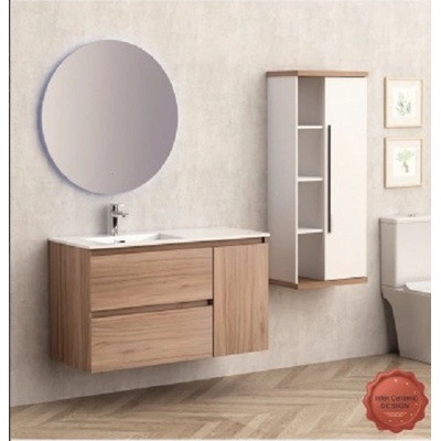 Inter Ceramic Комплект мебели за баня от pvc bg 10545 wooden + 1495 + 5030-2