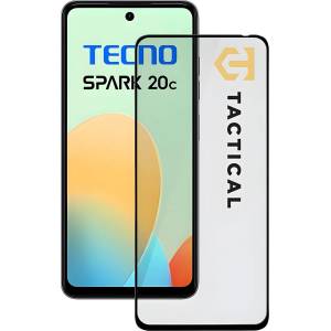 Tactical Glass Shield 5D стъклен протектор за Tecno Spark 20c - Черен KP30836