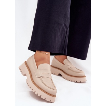 Big Star Dámské Mokasíny Na Platformě A Plochém Podpatku černá bílá krémová