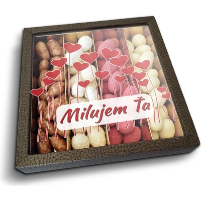 Sablio Mandle v čokoláde Milujem ťa 2 4 x 80 g