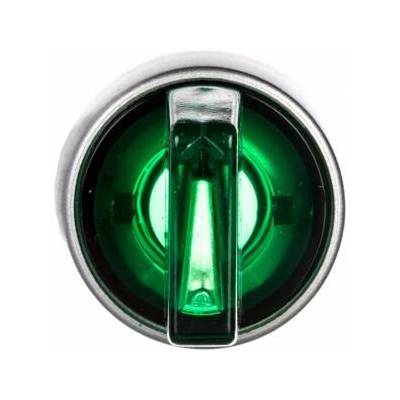 Switch 3-pol. green 2Z illuminated 230V AC nickel plated ring ST22-P3L. Z-20-LED230AC