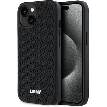 DKNY Кейс DKNY 3D Rubber Repeat Pattern за iPhone 15 Plus, черен (3666339266844)