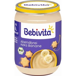 Bebivita Био млечна каша Bebivita Лека нощ - Бисквити и банан, 190 g, вид 2 (14600-01) - baby