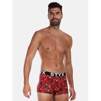 Styx Червени мъжки боксерки с шарка Styx Zombie Styx | Cherven | МЪЖЕ | 3XL