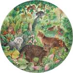 Grafika Art Puzzle - Puzzle Round Puzzle - Tiger Cats in the Jungle - 500 piese
