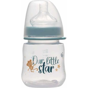 Nip Бебешко шише NIP - РР, Flow S, 0 м+, 150 ml, Boy (4000821350557) - baby