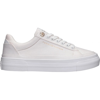 Tommy Hilfiger Th Foxing Platform Canvas biela zlatá