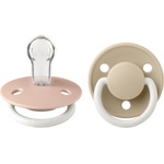 BIBS Залъгалки Bibs - De Lux, Blush Glow/Vanilla Glow, светещи, универсален размер, 2 броя (150216) - baby