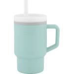 Infantino Силиконова чаша със сламка Infantino, 270 ml, Светлосиня (IN308067)