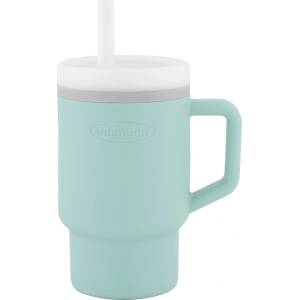 Infantino Силиконова чаша със сламка Infantino, 270 ml, Светлосиня (IN308067)