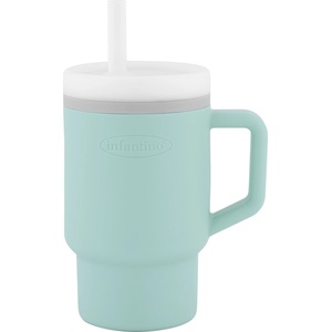 Infantino Силиконова чаша със сламка Infantino, 270 ml, Светлосиня (IN308067)